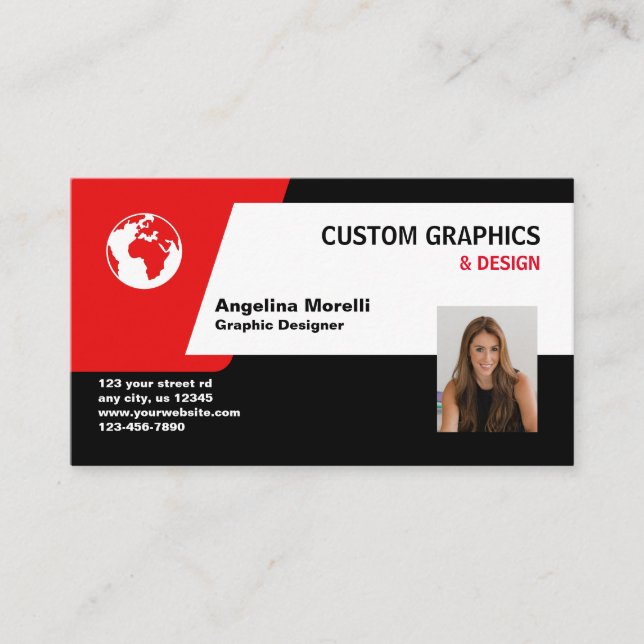 Graphic Design Business Card (Front)