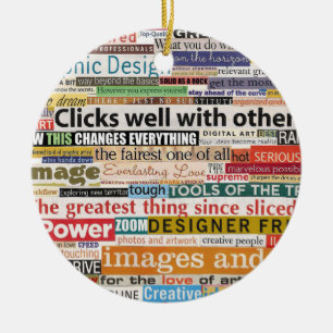 Graphic Design Ceramic Tree Decoration