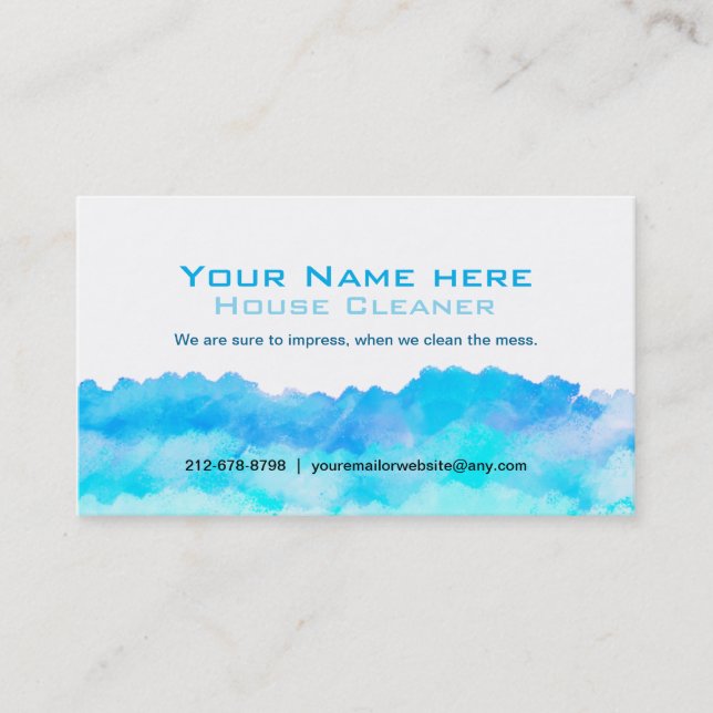 Graphic Design Cleaning business cards (Front)