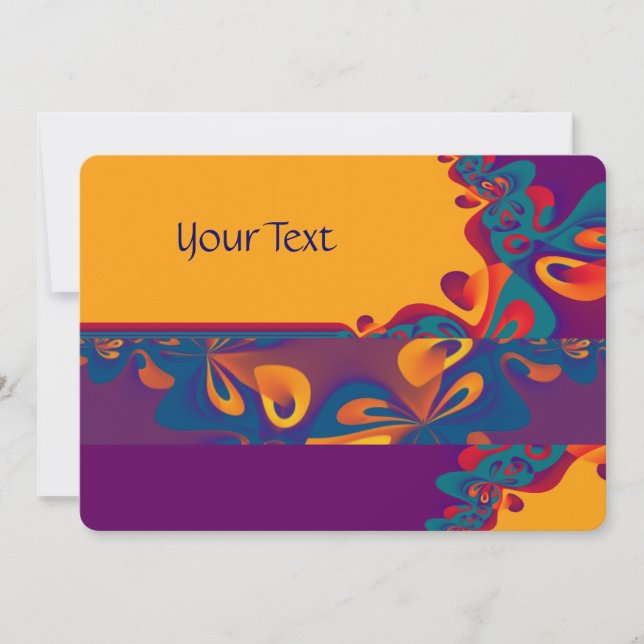 Graphic Design Pattern - violet orange + your text (Front)