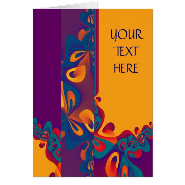 Graphic Design Pattern - violet orange + your text (Front)