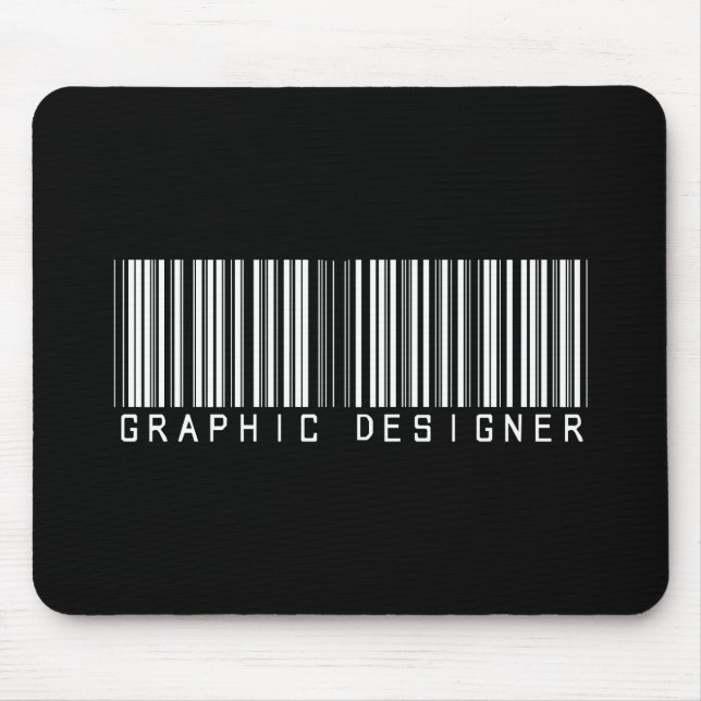 Graphic Designer Bar Code Mouse Pad (Front)