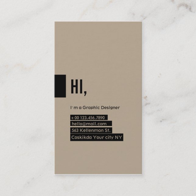 Graphic Designer Business Card (Front)