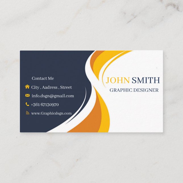 GRAPHIC DESIGNER BUSINESS CARD (Back)