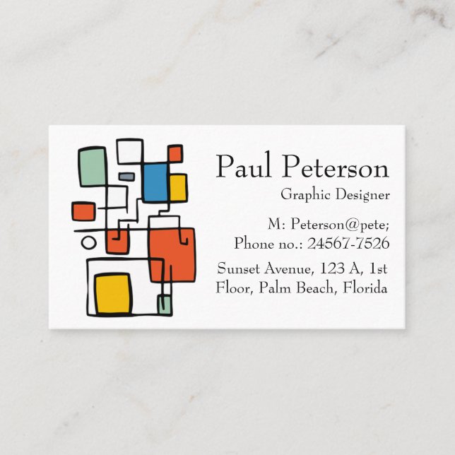 Graphic Designer Business Card (Front)
