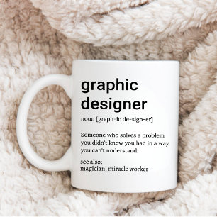 Graphic Designer Definition, typography, artwork Coffee Mug
