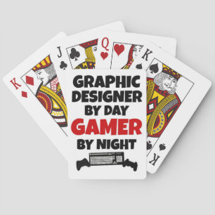 Graphic Designer Gamer Playing Cards