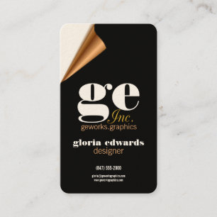 graphic designer golden stock business card
