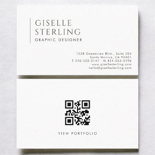 Graphic Designer Modern Professional QR Code Business Card
