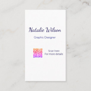 Graphic designer name scan QR code details profess Business Card
