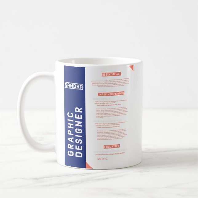 Graphic Designer Niche Mug: Sandra /  Coffee Mug (Left)