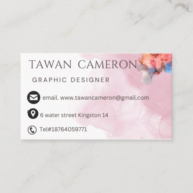 Graphic designer  professional  business card (Front)