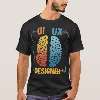 Graphic Designer Shirt, UI UX Designer Brain Tee, T-Shirt
