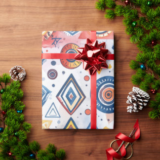 Graphic Ethnic Motive Wrapping Paper