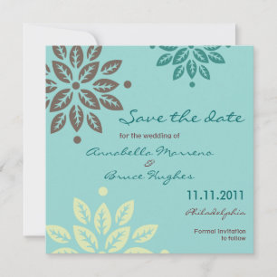 Graphic Floral Save the Date