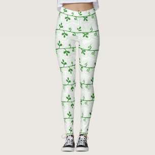 Graphic Floral Seamless Pattern Leggings