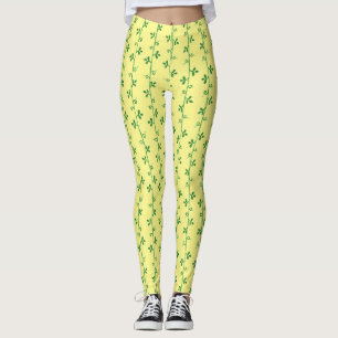 Graphic Floral Seamless Pattern Leggings
