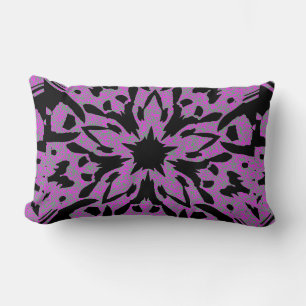 Graphic Flower Lumbar Cushion