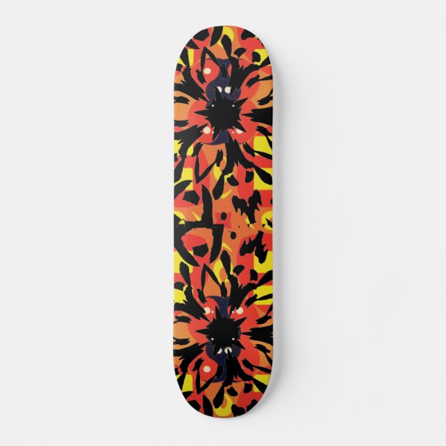 Graphic Flower Skateboard (Front)