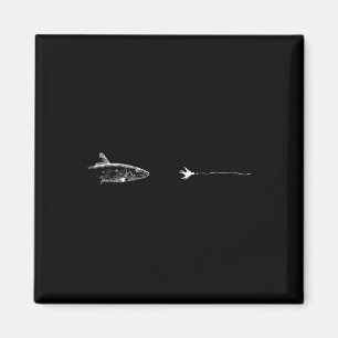Graphic Fly Fishing Hook Line - Fish Bonefish Magnet