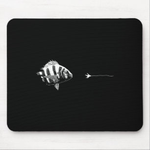 Graphic Fly Fishing Hook Line - Fish Sheepshead  Mouse Pad