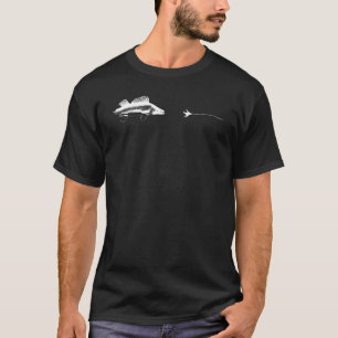 Graphic Fly Fishing Hook Line  Fish Walleye 1 T-Shirt