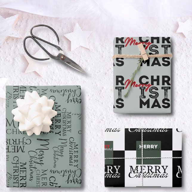 Graphic fonts typography design christmas wrapping paper sheet (Creator Uploaded)
