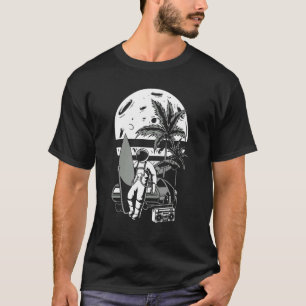 Graphic for Men Women Cool Astronaut Moon Retro T-Shirt