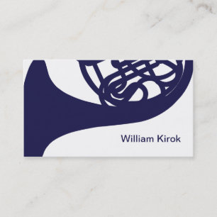 Graphic French Horn and Trumpet Business Card