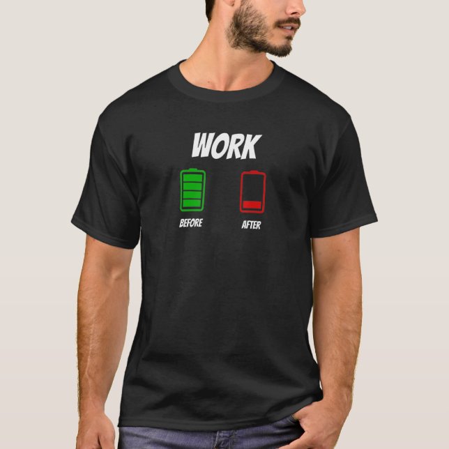 Graphic Fun Before and After Apparel-Work T-Shirt (Front)