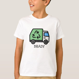 Graphic Garbage/Recycle Truck with Kids Name T-Shirt