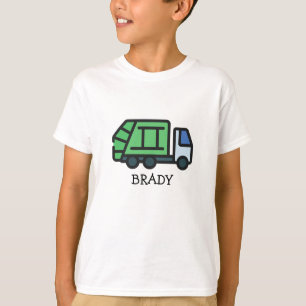 Graphic Garbage/Recycle Truck with Kids Name T-Shirt