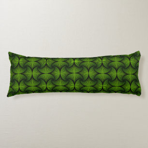 Graphic Geometric 3D Scallop Fan Green Body Cushion