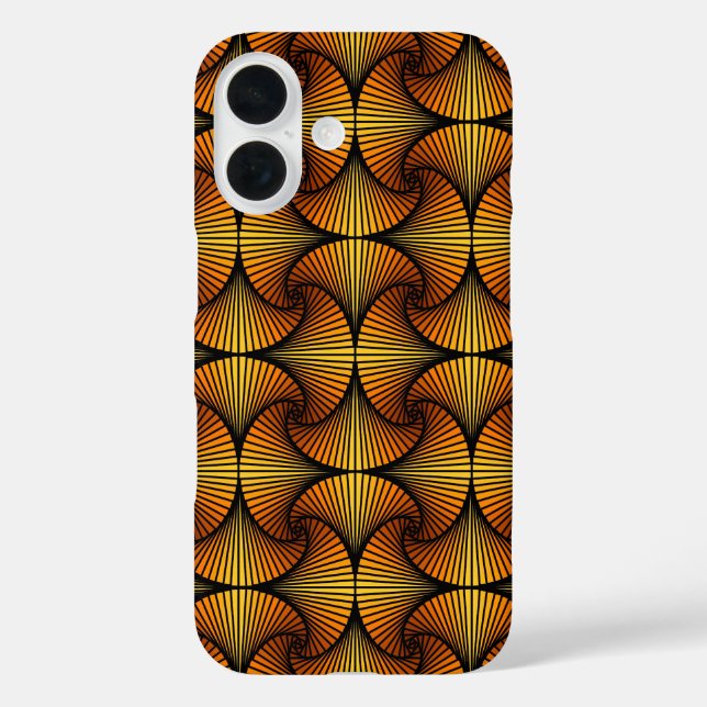Graphic Geometric 3D Scallop Fan Orange Yellow Case-Mate iPhone Case (Back)