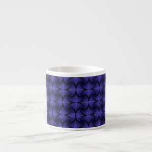Graphic Geometric 3D Scallop Fan Purple Espresso Cup
