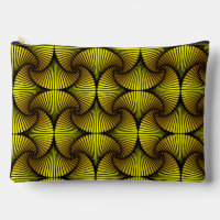 Graphic Geometric 3D Scallop Fan Yellow