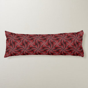 Graphic Geometric 3D Spiral Twist Red Body Cushion