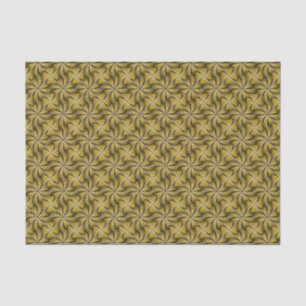 Graphic Geometric 3D Spiral Twist Yellow Tissue Paper