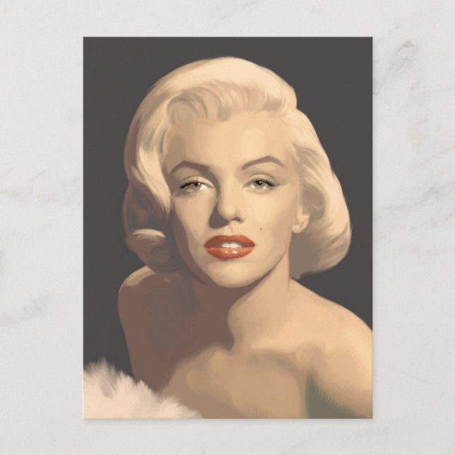 Graphic Grey Marilyn Postcard (Front)