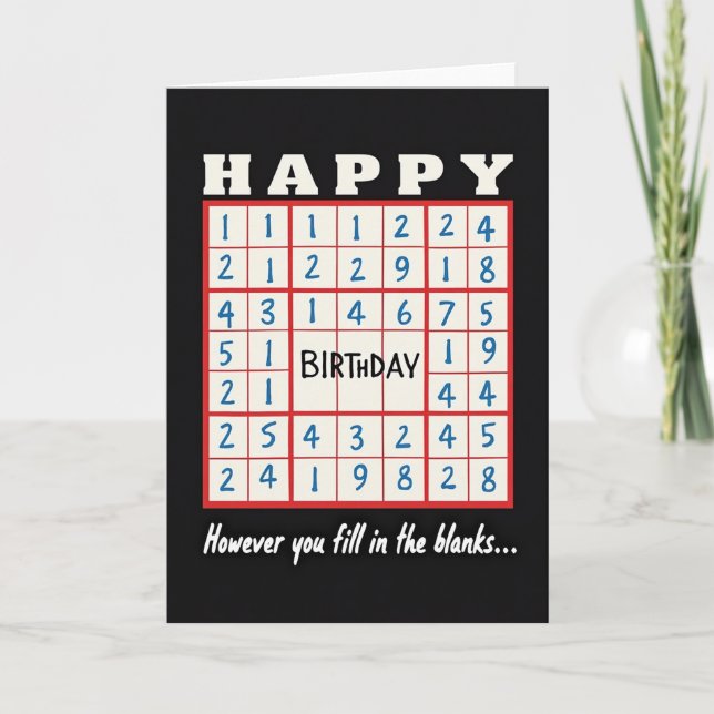 Graphic Grid Birthday Card (Front)