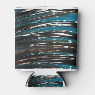 Graphic Grunge Wave Can Cooler