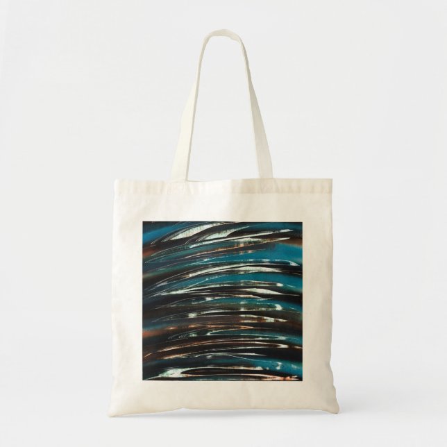 Graphic Grunge Wave Tote Bag (Front)