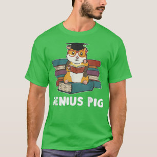 Graphic Guinea Pig Classic Art Reading Books Cute  T-Shirt