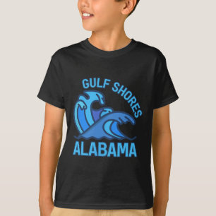 Graphic Gulf Shores Alabama Pocket Wave Souvenir  T-Shirt