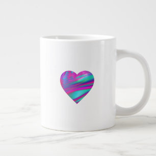 Graphic Heart Large Coffee Mug