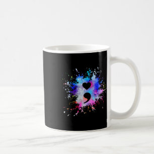 Graphic Heart Semicolon Symbol Coffee Mug