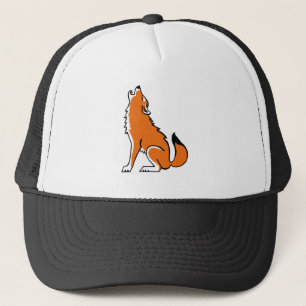 Graphic - Howling Red WOLF - Endangered - Trucker Hat