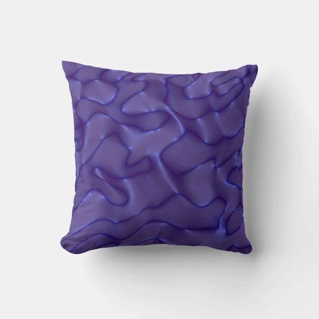 Graphic illustration - liquid pattern blue colour. cushion (Front)