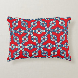graphic lattice seamless pattern with hexagons gri decorative cushion