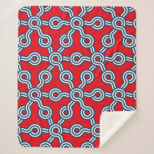 graphic lattice seamless pattern with hexagons gri sherpa blanket